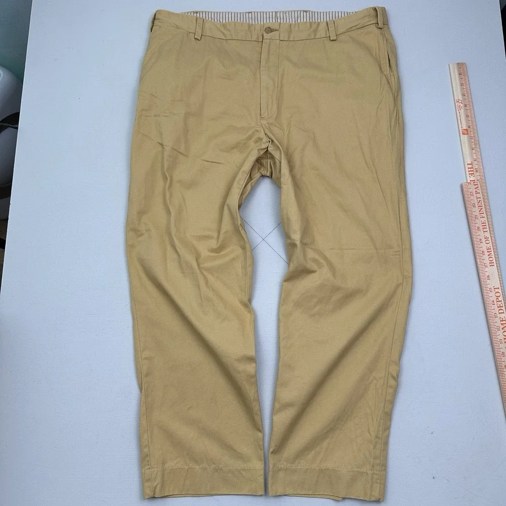 Bills Khakis Classic Fit Chino Pants Mens 42x30 Tan Khaki Made in USA Flat Front